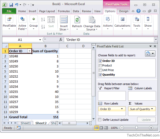 What is the purpose of a pivot table in excel